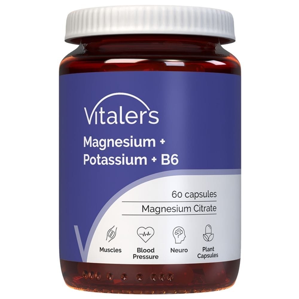 Vitaler's Magnesium 100 mg + Potassium 150 mg + Vitamin B6 6 mg - 60 Capsules