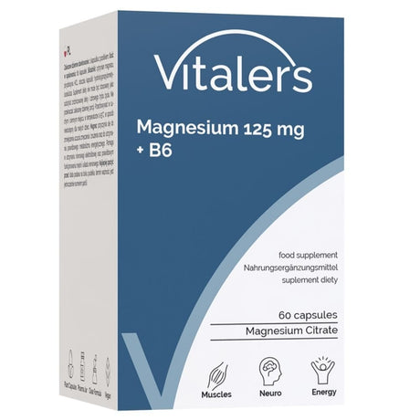 Vitaler's Magnesium 125 mg + Vitamin B6 6 mg - 60 Capsules