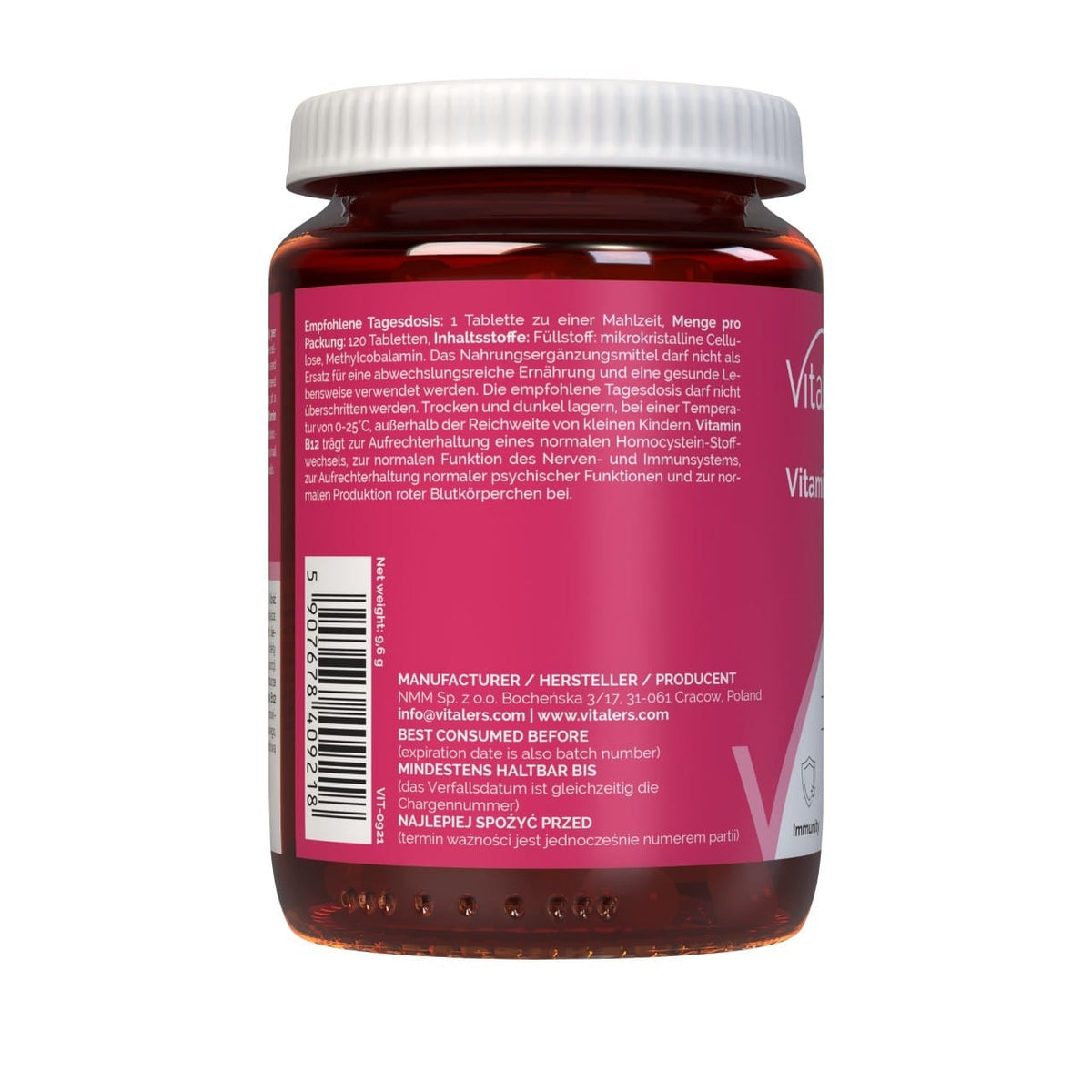 Vitaler's Vitamin B12 950 mcg - 120 Tablets