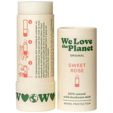 We Love The Planet Stick Deodorant, Sweet Rose - 40 g