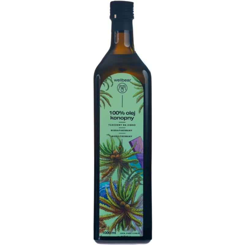 Wellbear Hemp Oil Cold Pressed - 1000 ml