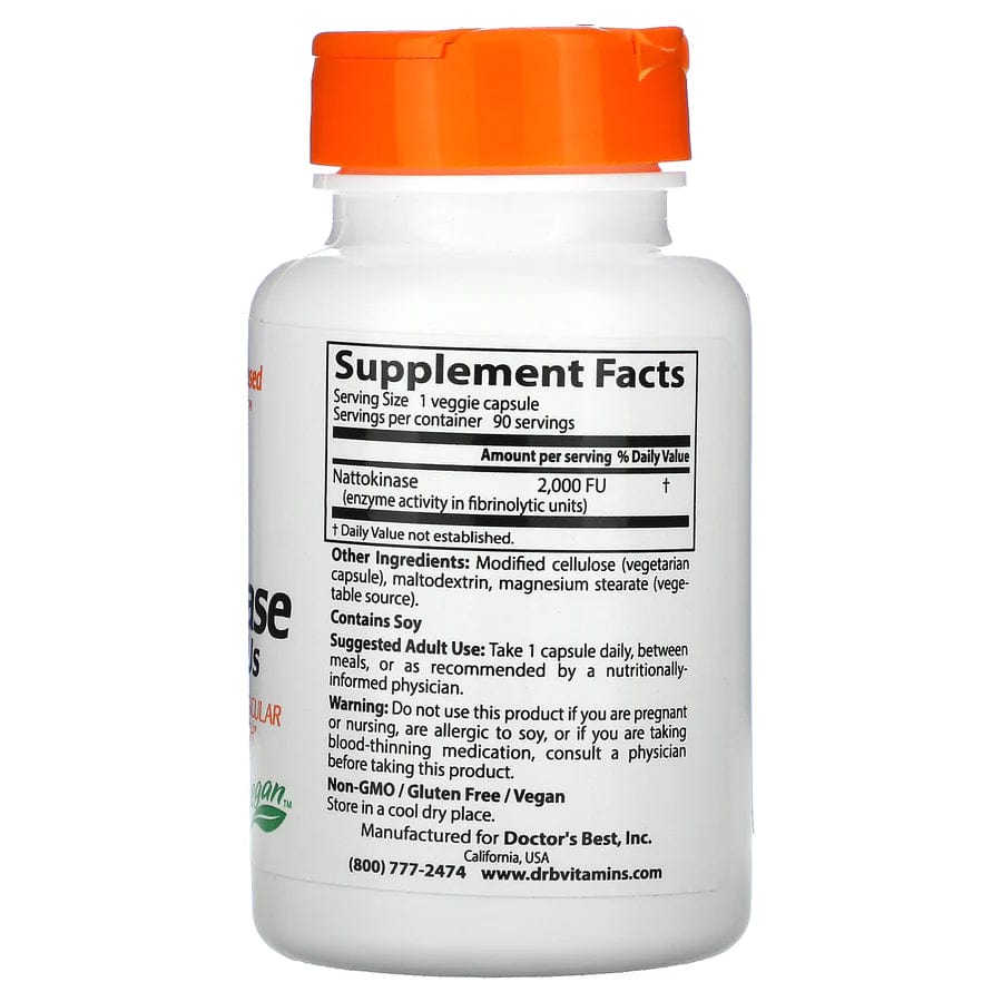 Doctor's Best Nattokinase 2,000 FUs - 90 Veg Capsules