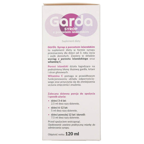 Garda Syrup with Icelandic Lichen, Black Currant - 120 ml