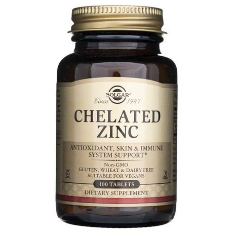 Solgar Chelated Zinc - 100 Tablets