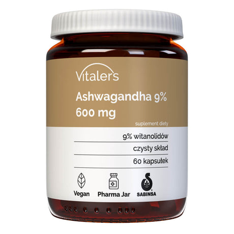Vitaler's Ashwagandha 9% 600 mg - 60 Capsules
